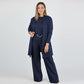 🎉Hot Sale 49% OFF🥳Elegant Longline Cardigan 3-Piece Set – Soft Fabric, Chic Top & Pants for Office Commute & Daily Outings