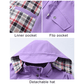 🔥 LIMITED TIME 50% OFF 💜 2026 Women's Plaid-Lined Hooded Waterproof Rain Jacket & Windbreaker