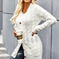💐Big Sale-50% Off💕Women's Fall Casual Long Sleeve Button Down Open Front Cable Knit Cardigan