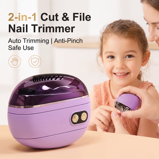 ⏳LIMITED TIME 50% OFF⏰2-in-1 Smart Electric Nail Trimmer & Polisher for All Ages 👨‍👩‍👧‍👦 – Blade-Free, Blood-Free & Stress-Free Nail Care! 💅