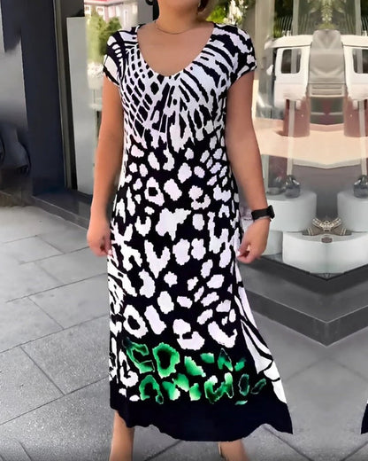 🌞Spring Sale 50% OFF🔥Casual Printed Short Sleeve Dress