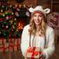 🎁🎄New Year Sale 50% OFF! 🦌Original design Festive Christmas Antler Hat🧶