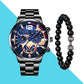 Men's 3-in-1 Watch & Bracelet Gift Set