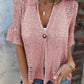 💐Summer Sale - 50% OFF!🔥Women’s Solid One Button Knitted Top
