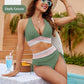 💃Vacation Sale 49% OFF💃High Waisted Tummy Control Color Block Bikini Set