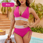 💃Vacation Sale 49% OFF💃High Waisted Tummy Control Color Block Bikini Set