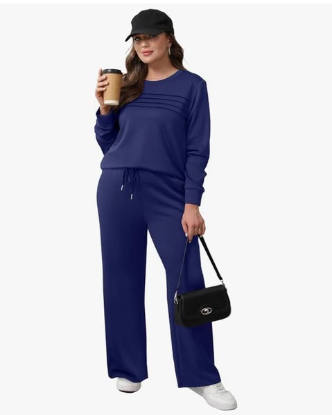 🔥LAST DAY 60% OFF✨Women's Crew Neck Top & Drawstring Pants Set