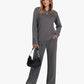🔥LAST DAY 60% OFF✨Women's Crew Neck Top & Drawstring Pants Set