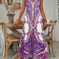 👗60% OFF NOW!💃Women‘s Retro Print V-Neck Maxi Dress✨