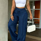 ⏳Last Day Sale Only ￡13.99!!👖💥Women's High-Waisted Straight Leg Trousers – Front seam & elastic back – Versatile, comfortable & perfect for office or casual wear ✨🌸