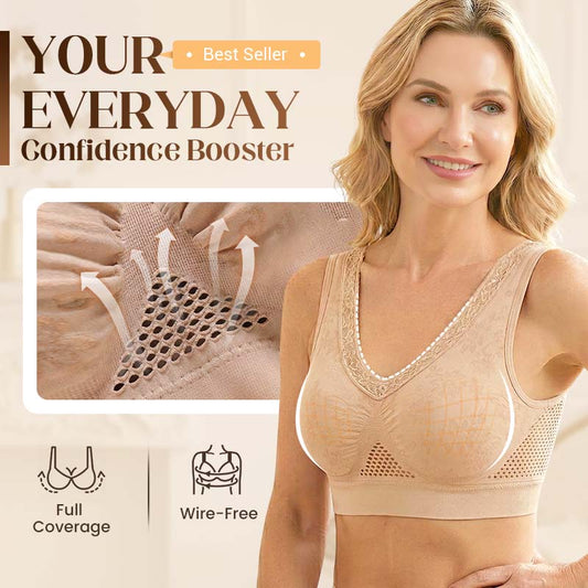 💗LAST DAY - BUY 1 GET 1 FREE/£4.99 Per item!!!🎁Pure Cotton Buttonless Comfy Lifting Bra