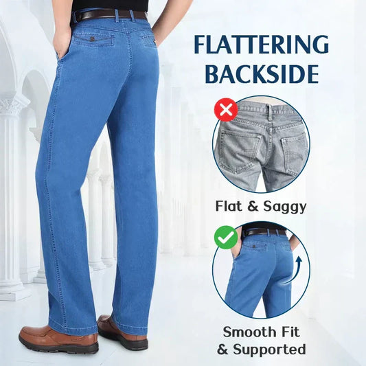 ⏳Time-Limited Special⏰Men's Slim Fit Hip-Lifting Jeans – High Waist, Straight Cut & All-Day Comfort for a Sharper Silhouette👖🔥