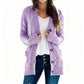 💐Big Sale-50% Off💕Women's Fall Casual Long Sleeve Button Down Open Front Cable Knit Cardigan