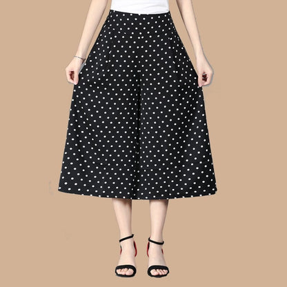 🔥BUY 2 FREE SHIPPING🔥Women's High Elastic Waist Pleated Chiffon Wide Leg Culottes
