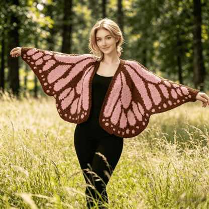 🔥 Trendy Butterfly Wings Knit Cardigan – Chic Oversized Aesthetic & Y2K Vibe 🦋✨ | Cozy Fall Outerwear