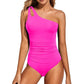 💖LAST DAY SPECIAL PRICE!!💖Women's Cutout One Shoulder One Piece Swimsuit👙