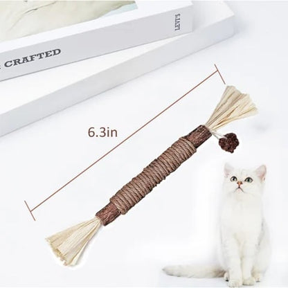🐶🐱 Natural Silvervine Stick Cat Chew Toy