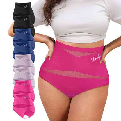 🔥🔥As low as £2.77 per item!!Limited Sale-50% OFF💕Plus-Size High-Waist Cross Tummy Control Panties