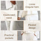 【DAY PERFECT】Round-Neck Long-Sleeved Top ＆ Pants 2-Piece Set | Wrinkle-Free & Breathable