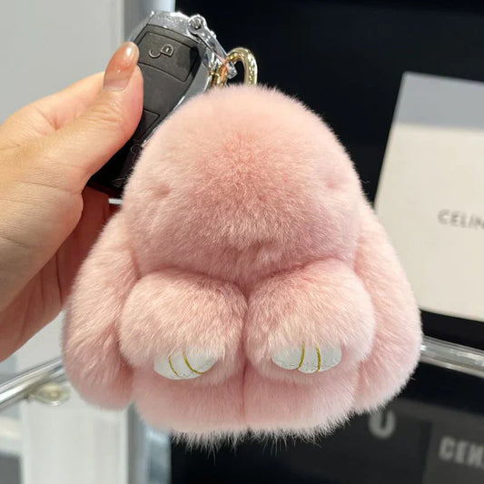 🎉💕New Year Promotion 50% OFF🎄Handmade Soft Bunny PomPom Charms🐰