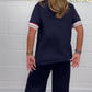 🌸Spring Specials🌸Side Stripe Short Sleeve T-Shirt & Wide Leg Joggers Set