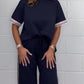 🌸Spring Specials🌸Side Stripe Short Sleeve T-Shirt & Wide Leg Joggers Set