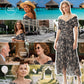 🌸New Arrival 70%OFF💖Women's Off-the-Shoulder V-Neck Printed Dress