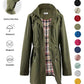 ⏳LAST DAY SALE 60% OFF !!📢🌧️💧Ultimate Plaid Waterproof Jacket for Women🍃Unleash Style and Durability in Any Storm!