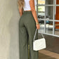 ⏳Last Day Sale Only ￡13.99!!👖💥Women's High-Waisted Straight Leg Trousers – Front seam & elastic back – Versatile, comfortable & perfect for office or casual wear ✨🌸