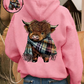 🎄 50% OFF CHRISTMAS SALE! &✈️Buy 2 FREE SHIPPING！🐄✨ Cute Highland Cow Fluffy Fleece Hooded Sweatshirt | Ultra-Cozy Winter Hoodie 🎁❄️