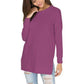 🍂Hot Sale 69% OFF🔥Women's Long Sleeve Side Slit Loose Tops
