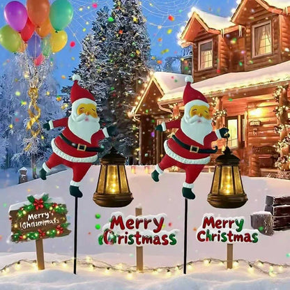 🎁Christmas Sale 50% OFF🎅✨Santa Watering Can Solar Light with Ground Stake