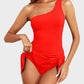 💥Limited Sale 60% OFF🔥One Shoulder Skirted One Piece Swimsuit