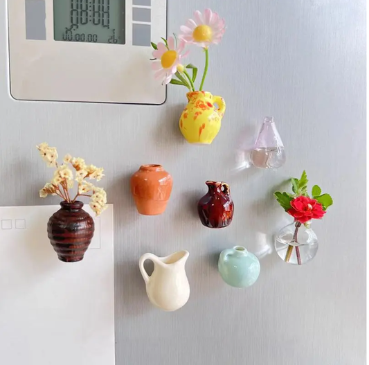 🌺LAST DAY PROMOTION -50% OFF🌺Mini Ceramic Vase Fridge Magnet✨