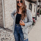 💐Big Sale-50% Off💕Women's Fall Casual Long Sleeve Button Down Open Front Cable Knit Cardigan