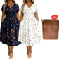 💃 2026 Summer Hot Sale • 70% OFF 🌿⏳  Women’s Chic V-Neck Floral Print Dress with Twist Waist