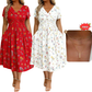 💃 2026 Summer Hot Sale • 70% OFF 🌿⏳  Women’s Chic V-Neck Floral Print Dress with Twist Waist