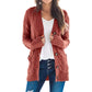 💐Big Sale-50% Off💕Women's Fall Casual Long Sleeve Button Down Open Front Cable Knit Cardigan