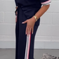🌸Spring Specials🌸Side Stripe Short Sleeve T-Shirt & Wide Leg Joggers Set