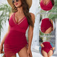 🏝️Last Day Sale 40% OFF🍧Slimming Mesh Sheer Sarong Wraps Tummy Control Swimsuit