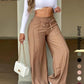 ⏳Last Day Sale Only ￡13.99!!👖💥Women's High-Waisted Straight Leg Trousers – Front seam & elastic back – Versatile, comfortable & perfect for office or casual wear ✨🌸
