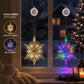⏳LAST DAY SALE ONLY ￡6.99!!🎄❄️ DIY Christmas Snowflake Suction Cup LED Lights ✨ | Battery Operated, Warm & Multi-Colour, Window Suction Lights, Christmas Home & Party Decor