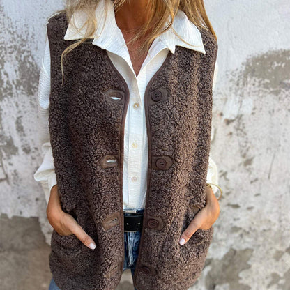 🎉Last Day-50% Off💛Women's Button Down Short Warm Vest