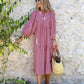 💖Limited Sale 50% OFF💖Women's Elegant Puff Sleeve Floral Boho Maxi Dress