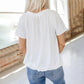 🎁Mother's Day Sale 50% OFF⏳Women's Casual Pleated V-Neck Short-Sleeve Top