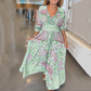 🔥Mother's Day Sale - 50% OFF🔥Women’s Elegant Floral Drawstring Long Dress