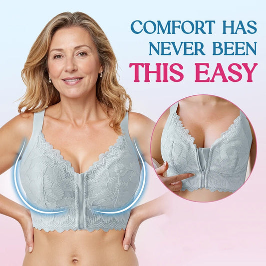 🤩LAST DAY SALE 60% OFF🔥Women's Comfortable Front Closure Lace Posture Support Bra
