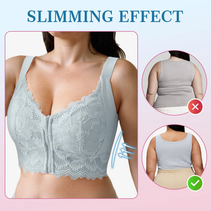 🤩LAST DAY SALE 60% OFF🔥Women's Comfortable Front Closure Lace Posture Support Bra