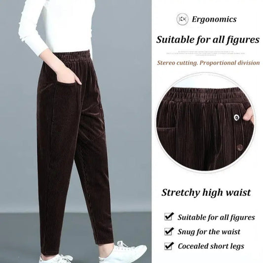 🎁Hot Sale 50% OFF💝Women’s Warm Corduroy High Waist Pants
