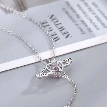 🎁Gift Idea Hot Sale 50% OFF💗Pink Angel Wings Necklace